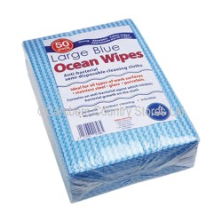 Abbey Ocean Wipes Blue Large 50 Pack